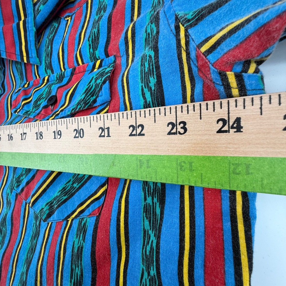 Western Plains Trading Co Shirt Mens Large Multicolor Striped Brushpopper Cotton - Picture 5 of 10